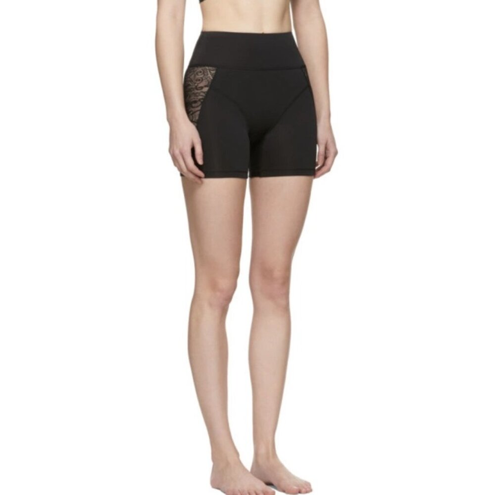 Kiki de Montparnasse Black Lace Jersey Shorts ( M )